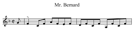 Mr. Bernard - staff notation
