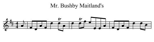 Mr. Bushby Maitland's - staff notation