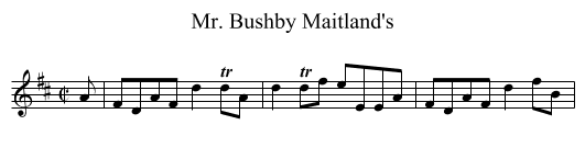 Mr. Bushby Maitland's - staff notation