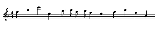 Mr. Cosgill's Delight - staff notation