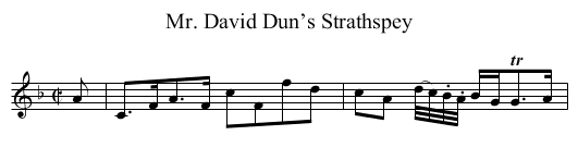 Mr. David Dun’s Strathspey - staff notation