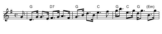 Mr Douglas of Springwood Park - staff notation