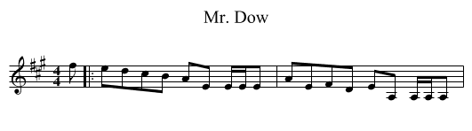 Mr. Dow - staff notation