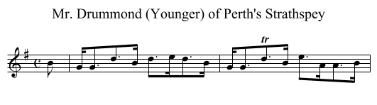 Mr. Drummond (Younger) of Perth's Strathspey - staff notation