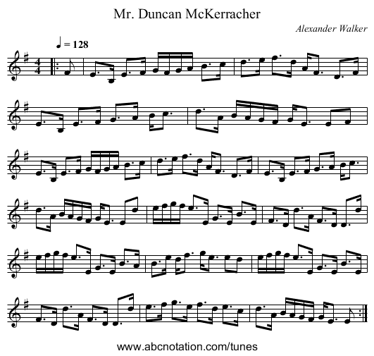 Mr. Duncan McKerracher - staff notation