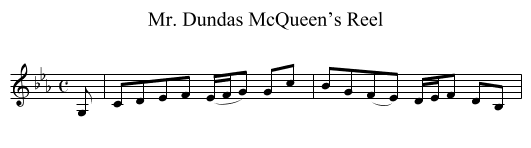 Mr. Dundas McQueen’s Reel - staff notation