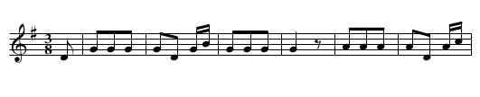 Mr. Duvnell's Short Troop JBut.172 - staff notation