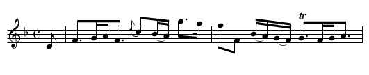 Mr. Garden (of Troup’s) Farewell to France - staff notation