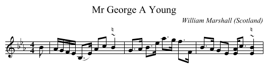 Mr George A Young - staff notation