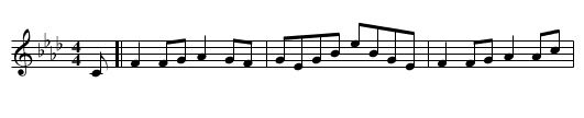Mr George Forbes yr of New and Edinglassie - staff notation