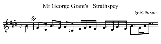 Mr George Grant's   Strathspey - staff notation