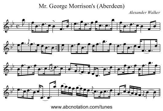 Mr. George Morrison's (Aberdeen) - staff notation