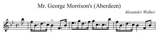 Mr. George Morrison's (Aberdeen) - staff notation