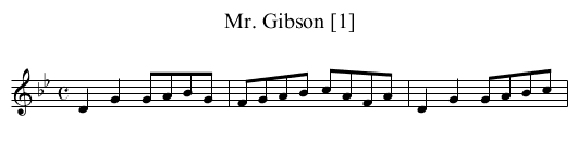 Mr. Gibson [1] - staff notation