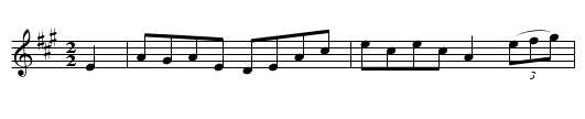 Mr. Hallowell's Fancy - staff notation
