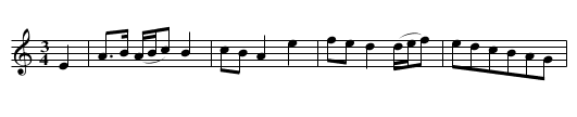 Mr. Hamilton of Bargenny's Minuet - staff notation