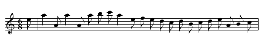 Mr Handel's Gigue - staff notation