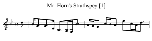 Mr. Horn's Strathspey [1] - staff notation