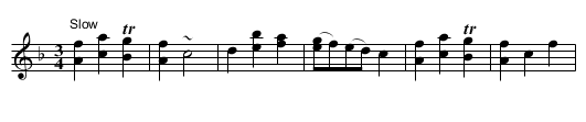 Mr Hoy -- Gordon Castle - staff notation