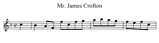 Mr. James Crofton - staff notation