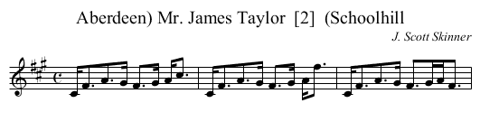 Mr. James Taylor  [2]  (Schoolhill, Aberdeen) - staff notation
