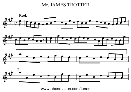 Mr. JAMES TROTTER - staff notation