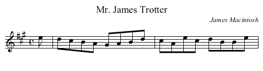 Mr. James Trotter - staff notation