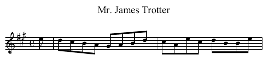 Mr. James Trotter - staff notation