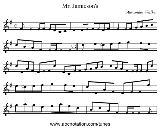 Mr. Jamieson's - staff notation