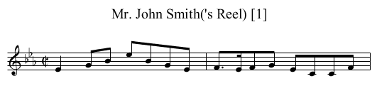 Mr. John Smith('s Reel) [1] - staff notation