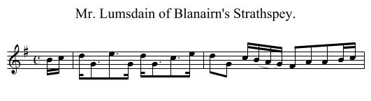 Mr. Lumsdain of Blanairn's Strathspey. - staff notation