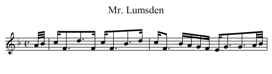 Mr. Lumsden - staff notation