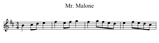 Mr. Malone - staff notation