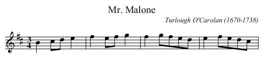 Mr. Malone - staff notation