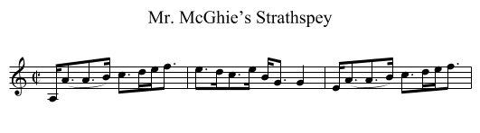 Mr. McGhie’s Strathspey - staff notation