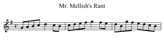 Mr. Mellish's Rant - staff notation