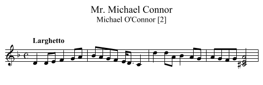 Mr. Michael Connor - staff notation