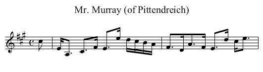 Mr. Murray (of Pittendreich) - staff notation