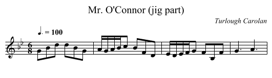 Mr. O'Connor (jig part) - staff notation