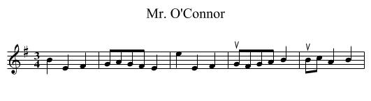 Mr. O'Connor - staff notation