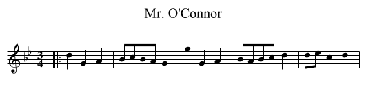 Mr. O'Connor - staff notation