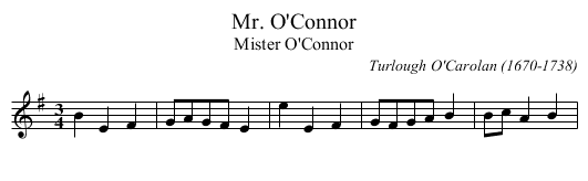 Mr. O'Connor - staff notation