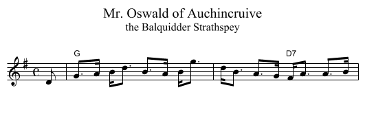 Mr. Oswald of Auchincruive - staff notation
