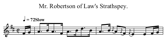 Mr. Robertson of Law's Strathspey. - staff notation