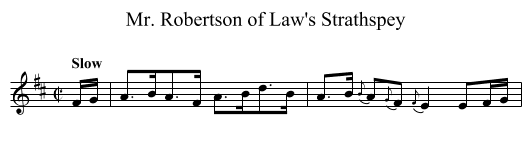 Mr. Robertson of Law's Strathspey - staff notation