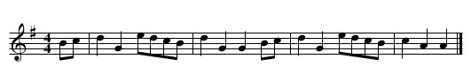 Mr Sharp's Quadrille - staff notation
