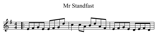 Mr Standfast - staff notation