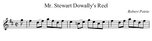 Mr. Stewart Dowally's Reel - staff notation
