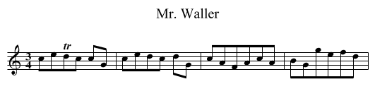 Mr. Waller - staff notation