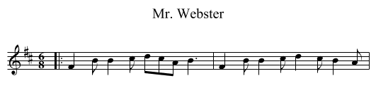 Mr. Webster - staff notation